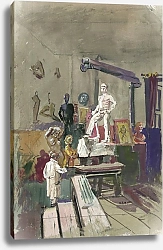 Постер Ласке Оскар Das Atelier des Bildhauers Karl Stemolak in Wien