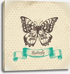 Постер Иллюстрация с бабочкой
