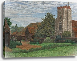 Постер Джиннер Чарльз Church and Barn, Waltham St Lawrence