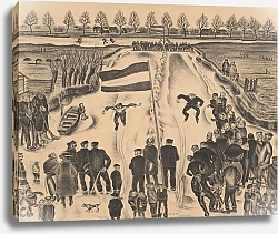 Постер Хенриет Хенк Schaatswedstrijd