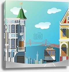 Постер Сан-Франциско: Улицы, Горы и Золотые Ворота