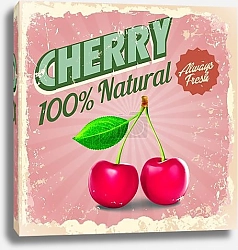 Постер Вишня, ретро-плакат