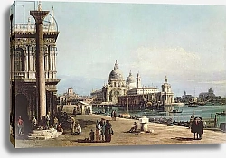 Постер Беллотто Бернардо The Piazzetta Venice, looking towards the Dogana and Santa Maria della Salute