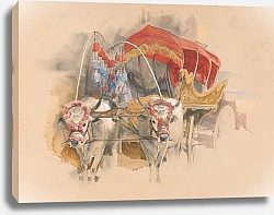 Постер Льюис Джон A Turkish Araba Drawn by Two White Oxen, Constantinople