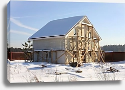 Постер Строительство небольшого частного дома