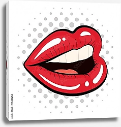 Постер Женские губы в стиле поп-арт