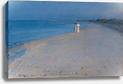 Постер Кройер Севрин Summer evening at the South beach, Skagen. Anna Ancher and Marie Krøyer