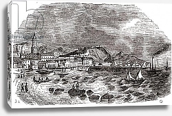 Постер Школа: Испанская 19в. City and Port of Malaga, Spain, mid 1800s