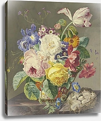 Постер Хейсум Ян Blumenstillleben Mit Vogeleiern