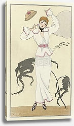 Постер Барбье Джордж Robe de drap blanc