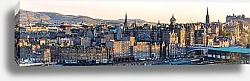 Постер Шотландия. Панорама центра Эдинбурга