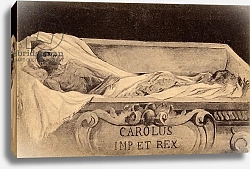 Постер Школа: Испанская 19в. Postcard of the mummy of Charles V in the Escorial, Madrid