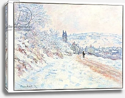 Постер Моне Клод (Claude Monet) La route de Vétheuil, effet de neige, 1879