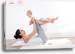 Постер Гимнастика для мамы и малыша