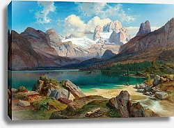 Постер Циммерманн Альберт Озеро Гозау С Видом На Горный Массив Дахштайн