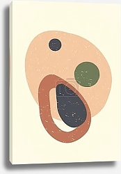 Постер Abstract modern aesthetic background with sliced avocado