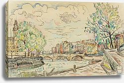 Постер Синьяк Поль (Paul Signac) Paris, Le Pont Louis Philippe