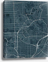 Постер Тайны холмов Сан-Франциско: карта города в тени