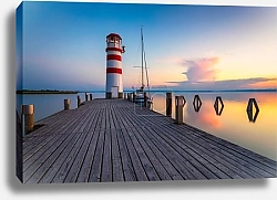 Постер Маяк у озера Нойзидль, Подерсдорф-ам-Зе, Бургенланд, Австрия