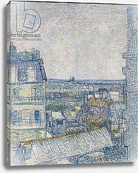 Постер Ван Гог Винсент (Vincent Van Gogh) View from the Artist's Window, Rue Lapic;  Vue de la Chambre de l'Artiste, Rue Lepic, 1887