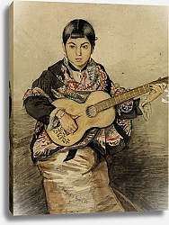 Постер Тома Ханс Neapolitan woman with guitar