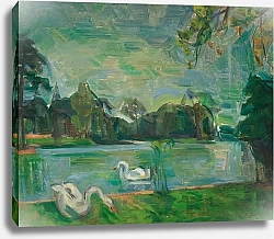Постер Бартошек Франц Swans on a Lake