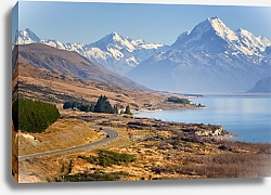 Постер Дорога на гору Кука, Новая Зеландия