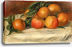 Постер Ренуар Пьер (Pierre-Auguste Renoir) Still life with apples and oranges, c.1901