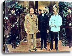 Постер Школа: Английская 20в. Winston Churchill President Truman and Joseph Stalin at the Potsdam Conference, July 1945