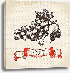 Постер Иллюстрация с виноградом