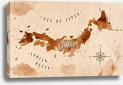 Постер Карта Японии
