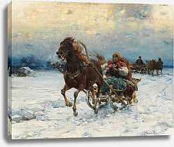 Постер Веруш-Ковальски Альфред Fröhliche Schlittenfahrt