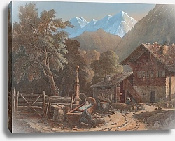 Постер д'Оршвиллер Анри Буг Alpine Scene.