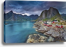 Постер Вечерние Лофотенские острова. Норвегия