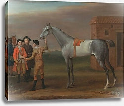 Постер Уоттон Джон Минога со своим владельцем сэром Уильямом Морганом в Ньюмаркете