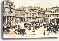 Постер Школа: Французская The Place du Palais Royal in Paris, 1910