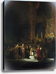 Постер Рембрандт (Rembrandt) Женщина, застигнутая при адюльтере