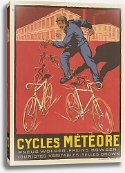 Постер Гэйлард Плакаты Метеорные Циклы. Шины Wolber-тормоза Bowden. Настоящие туристы-коричневые седла