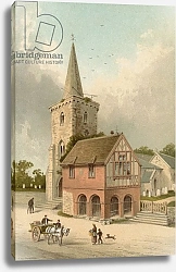 Постер Школа: Английская 19в. Brading Church and Town Hall--Isle of Wight