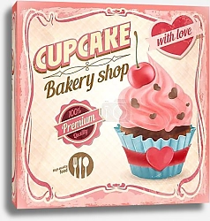 Постер Капкейк, ретро-плакат