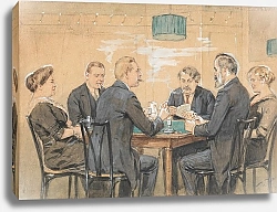 Постер Заше Теодор Карточный игрок в кофейне