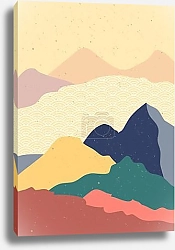 Постер Abstract contemporary. mountain landscape