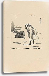 Постер Жуайо Амеде Petites filles sur la plage de Villers