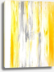 Постер Жёлто-белая абстракция