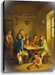 Постер Херрлейн Йоханн Peasants Playing Cards