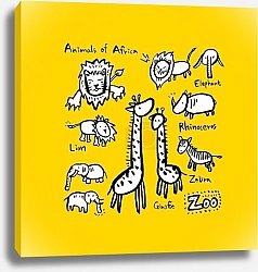 Постер Животные Африки в живых красках