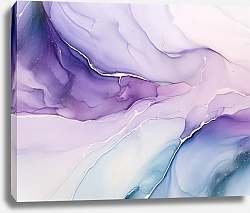 Постер Abstract violet and blue ink art 6