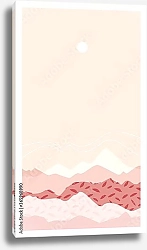 Постер Абстрактный пейзаж с горами 23