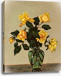 Постер Богушевич Ян Yellow roses and green flower-vase
