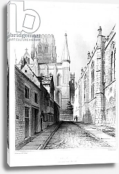 Постер Школа: Английская 19в. Durham Cathedral, East view from Bow Lane